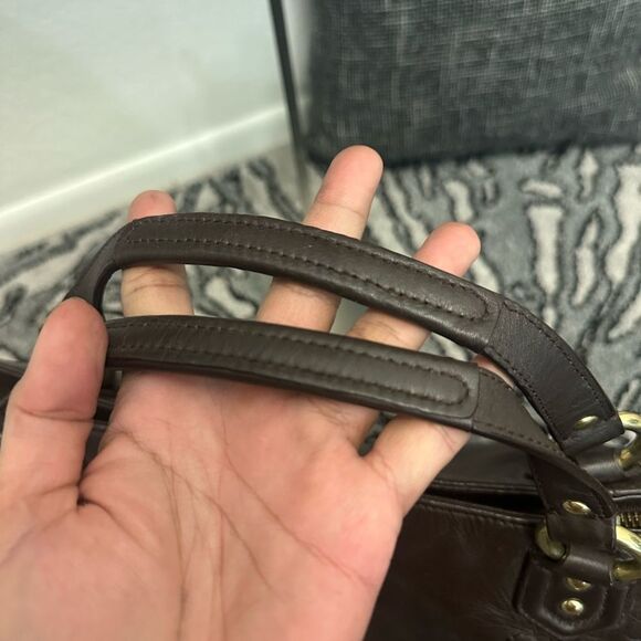 Coach Campbell Izzy Brown Leather satchel Bag - Picture 5 of 12